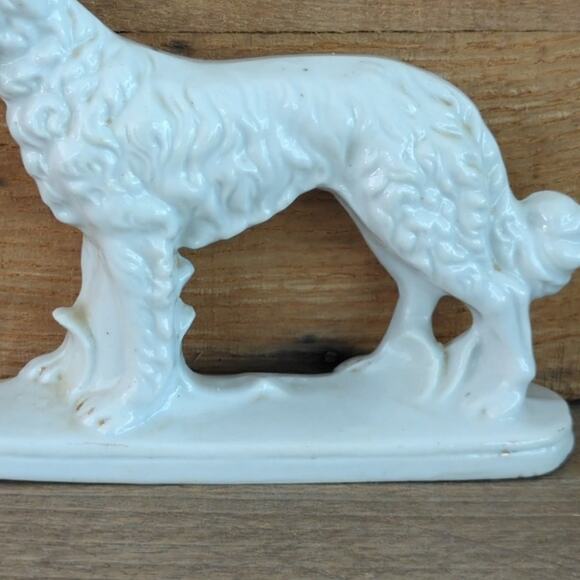 Vintage 1930s Porcelain Russian Wolfhound Borzoi Figure Made in Japan - Picture 3 of 10